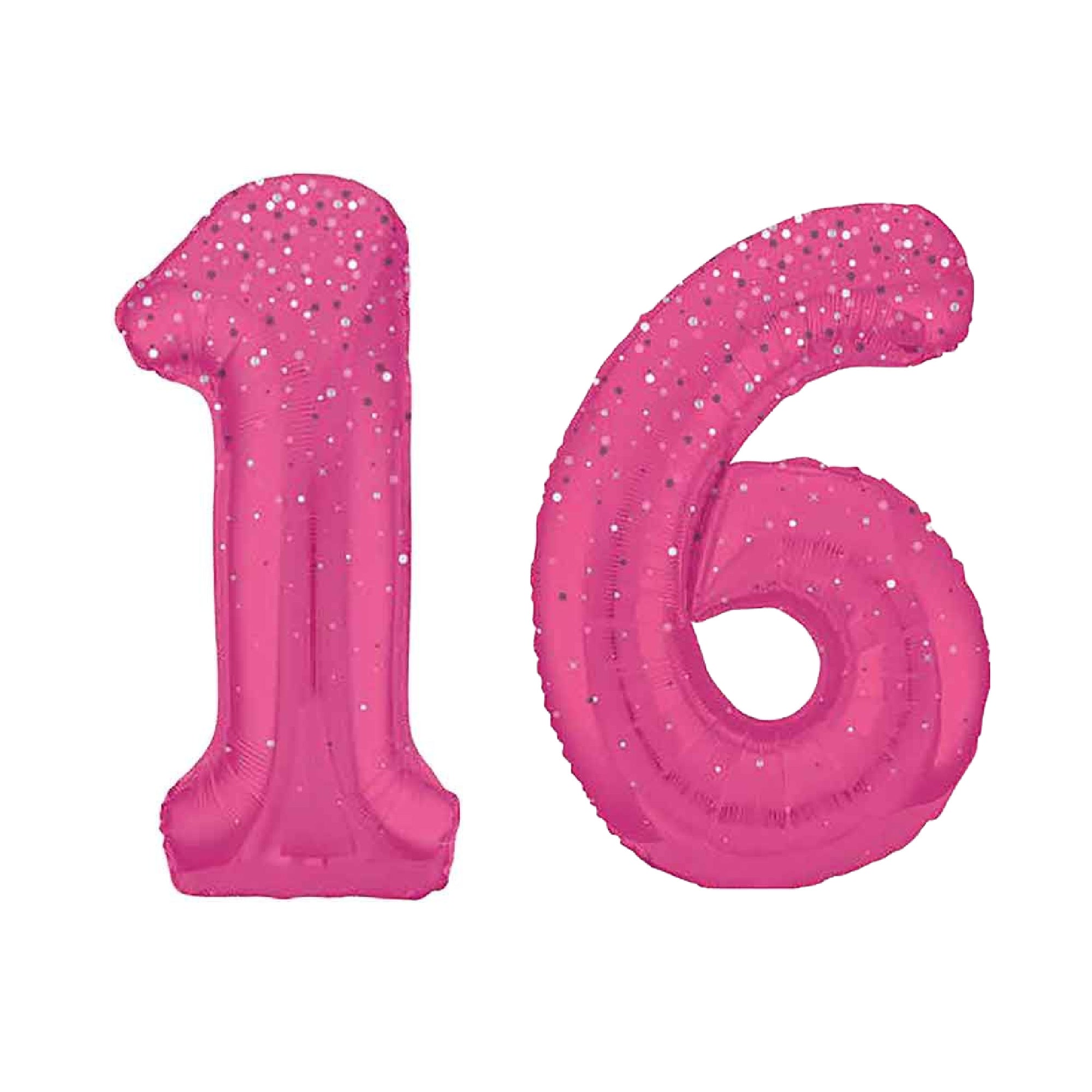Hot Pink 16th Birthday Foil Balloons, 34 inch