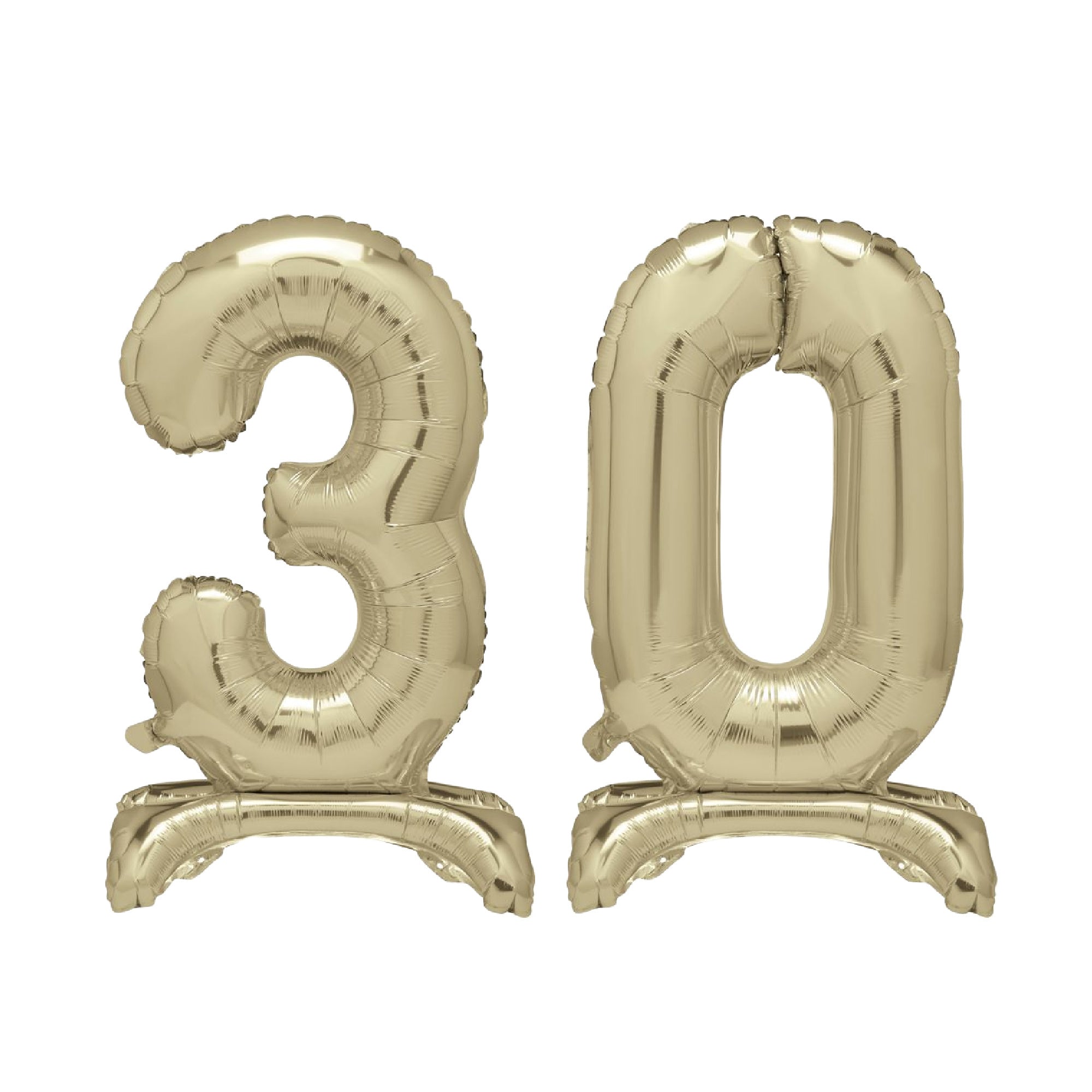 Gold Age 30 Free Standing Foil Balloons