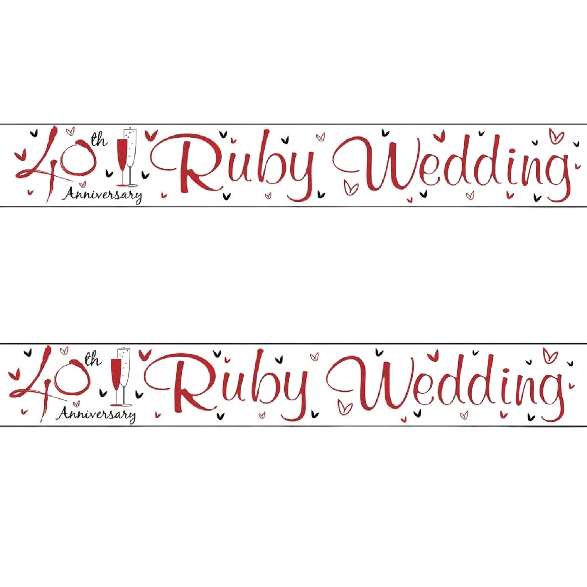Ruby Wedding Anniversary Banner
