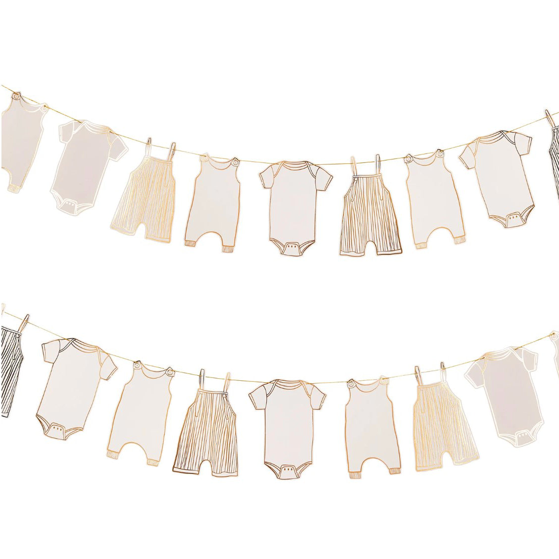 Gold Babygrow Garland