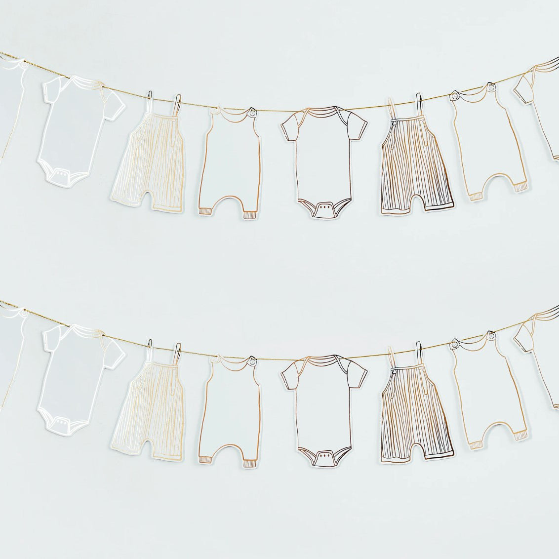 Gold Babygrow Garland