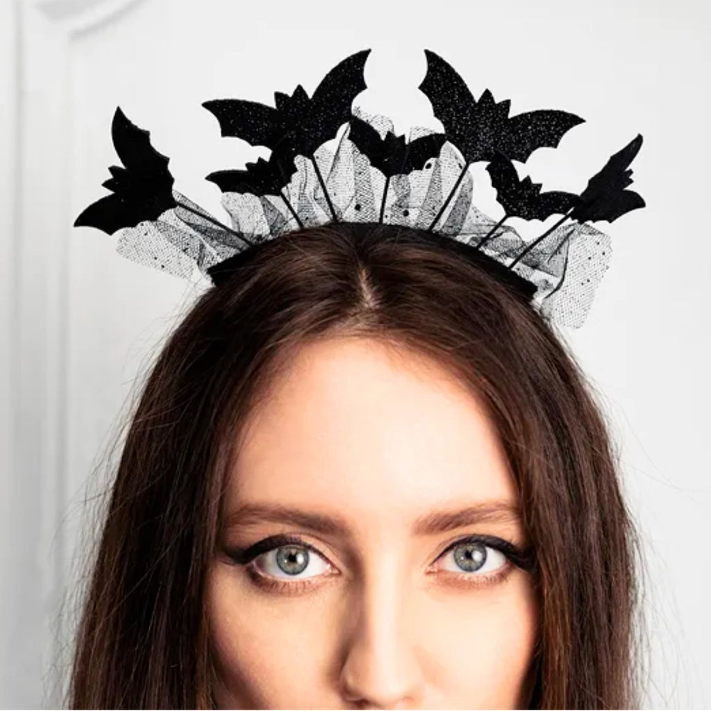 Black Bats Sparkling Halloween Headband