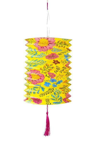 Floral Paper Hanging Lanterns with Tassels Pack of 3 - Talking Tables