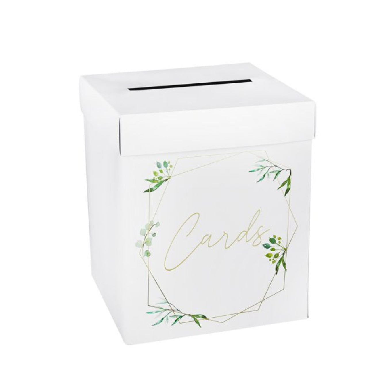 Botanical Wedding Cards Box with Floral Print