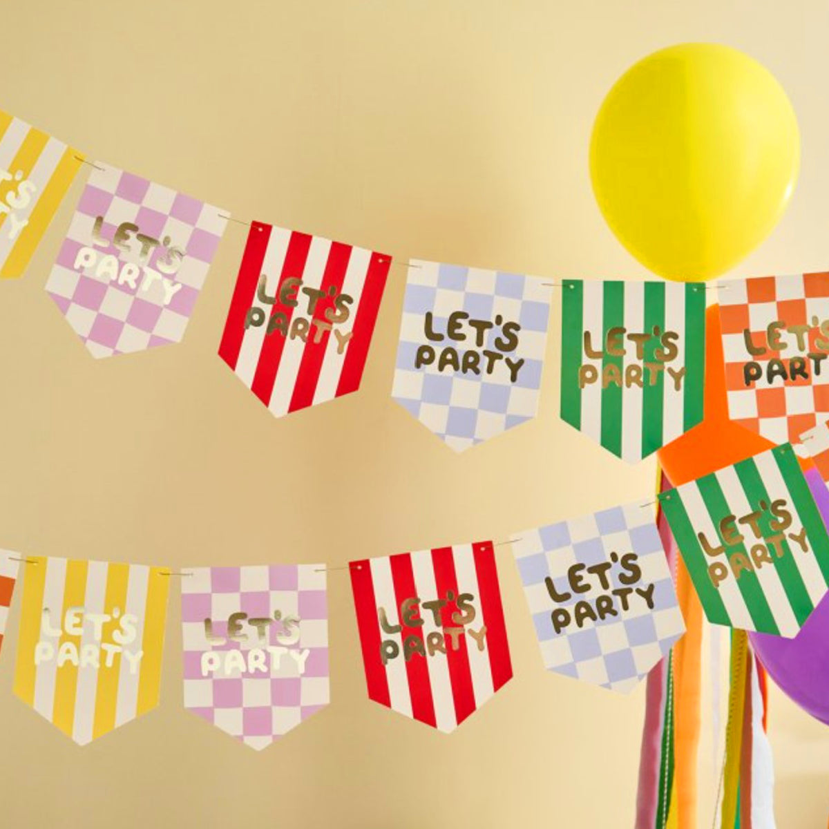 Colourful Let's Party Bunting