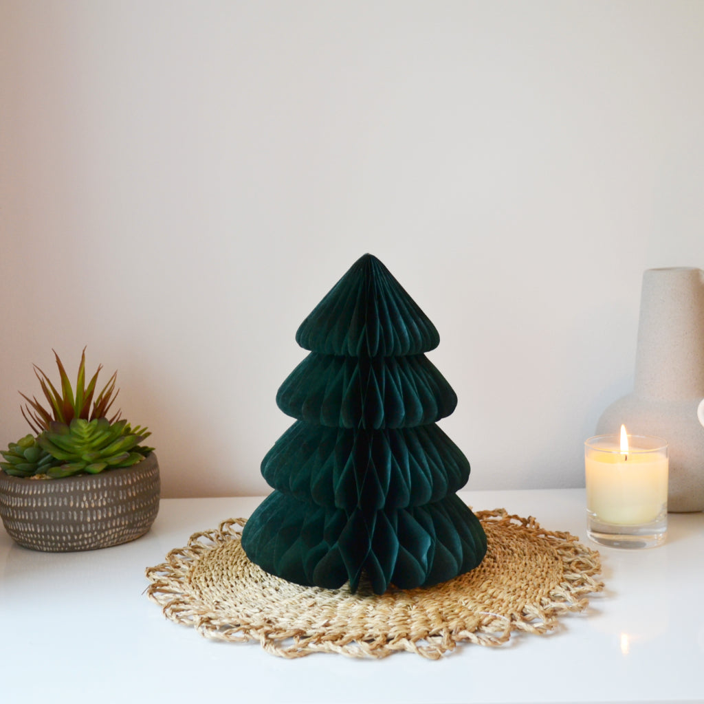 Christmas Tree Paper Honeycombs Pack of 3