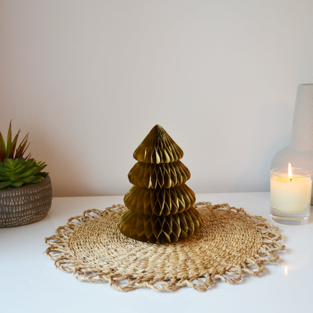Christmas Tree Paper Honeycombs Pack of 3