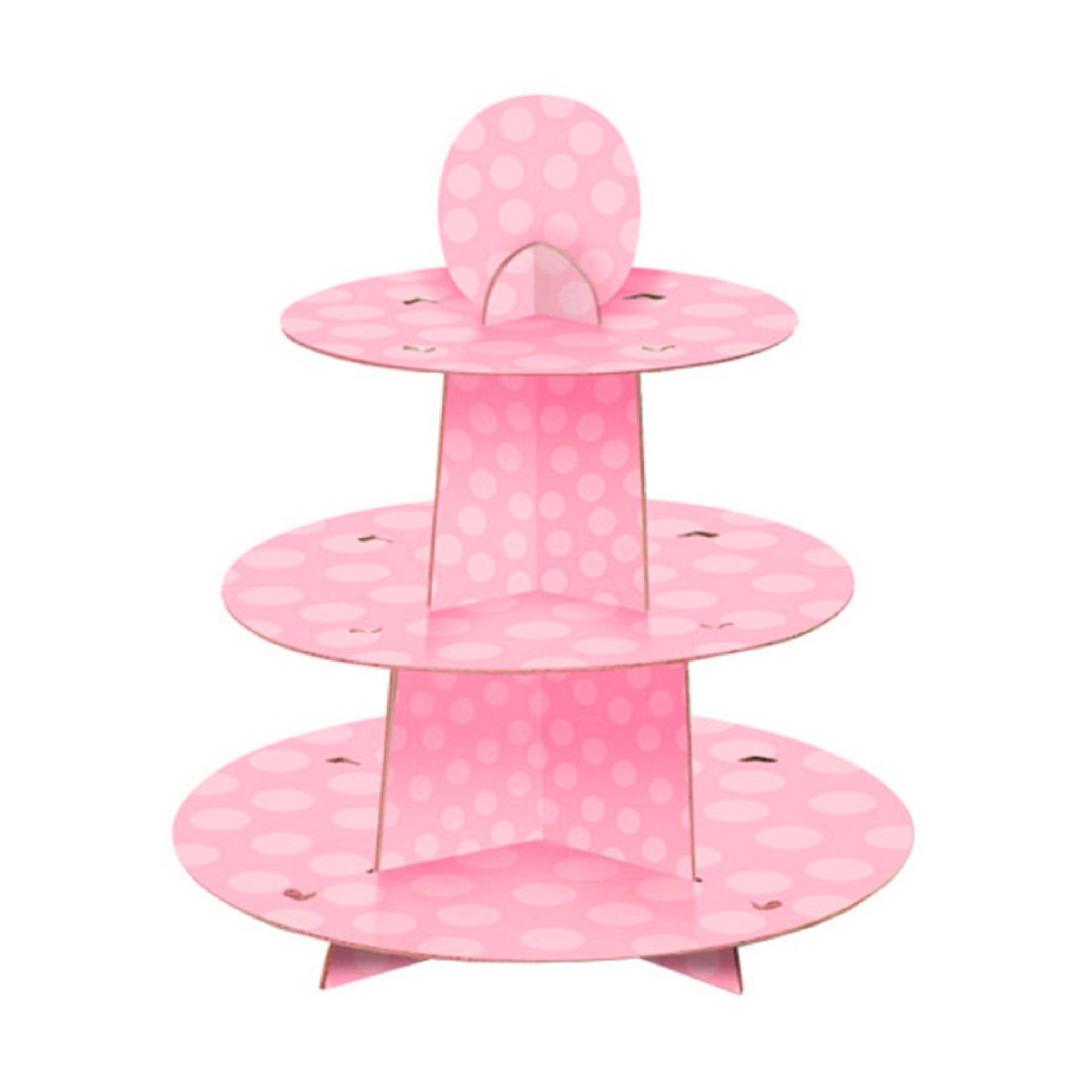 Pink Polka Dot Cupcake Stand