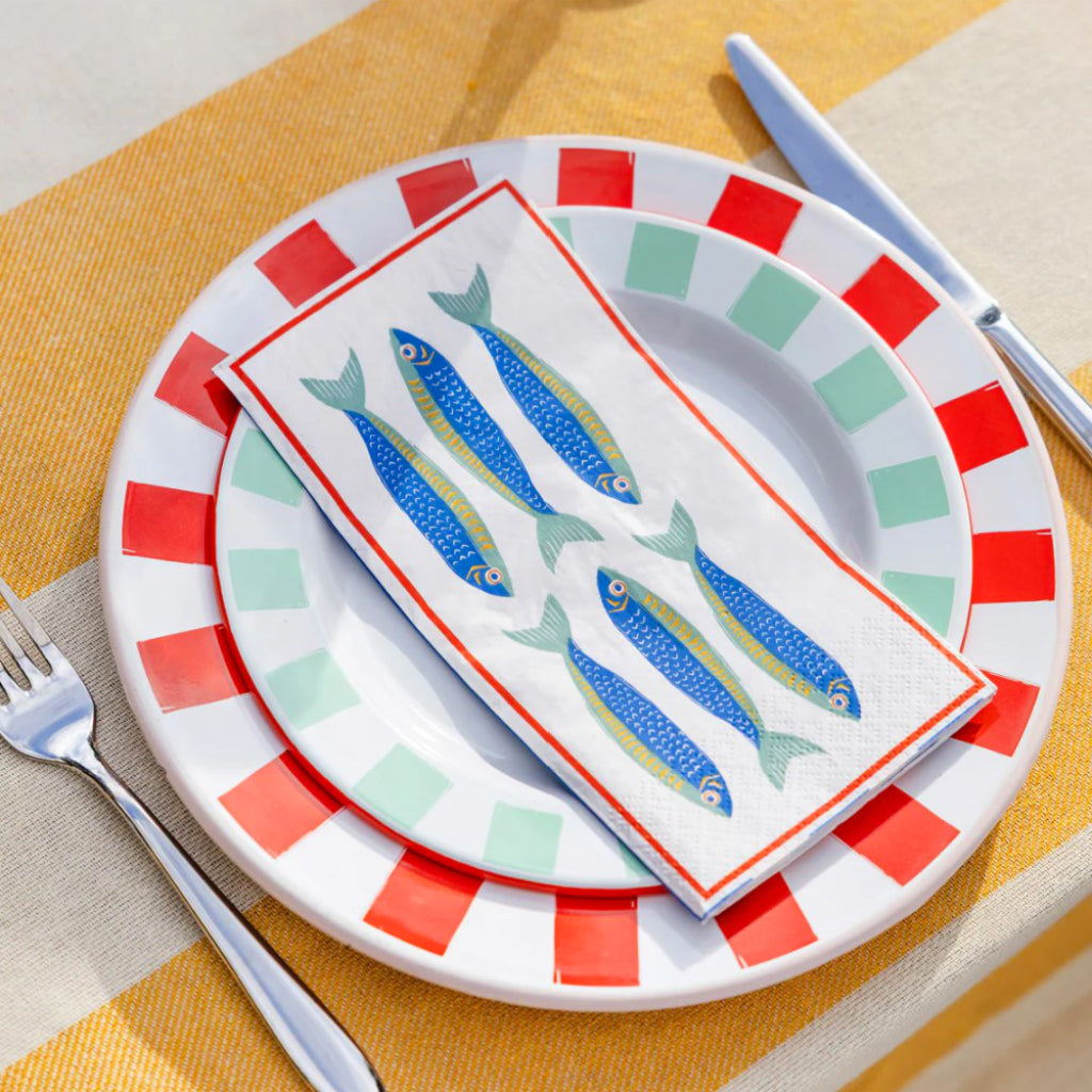 Sardine Print Paper Napkins x 16