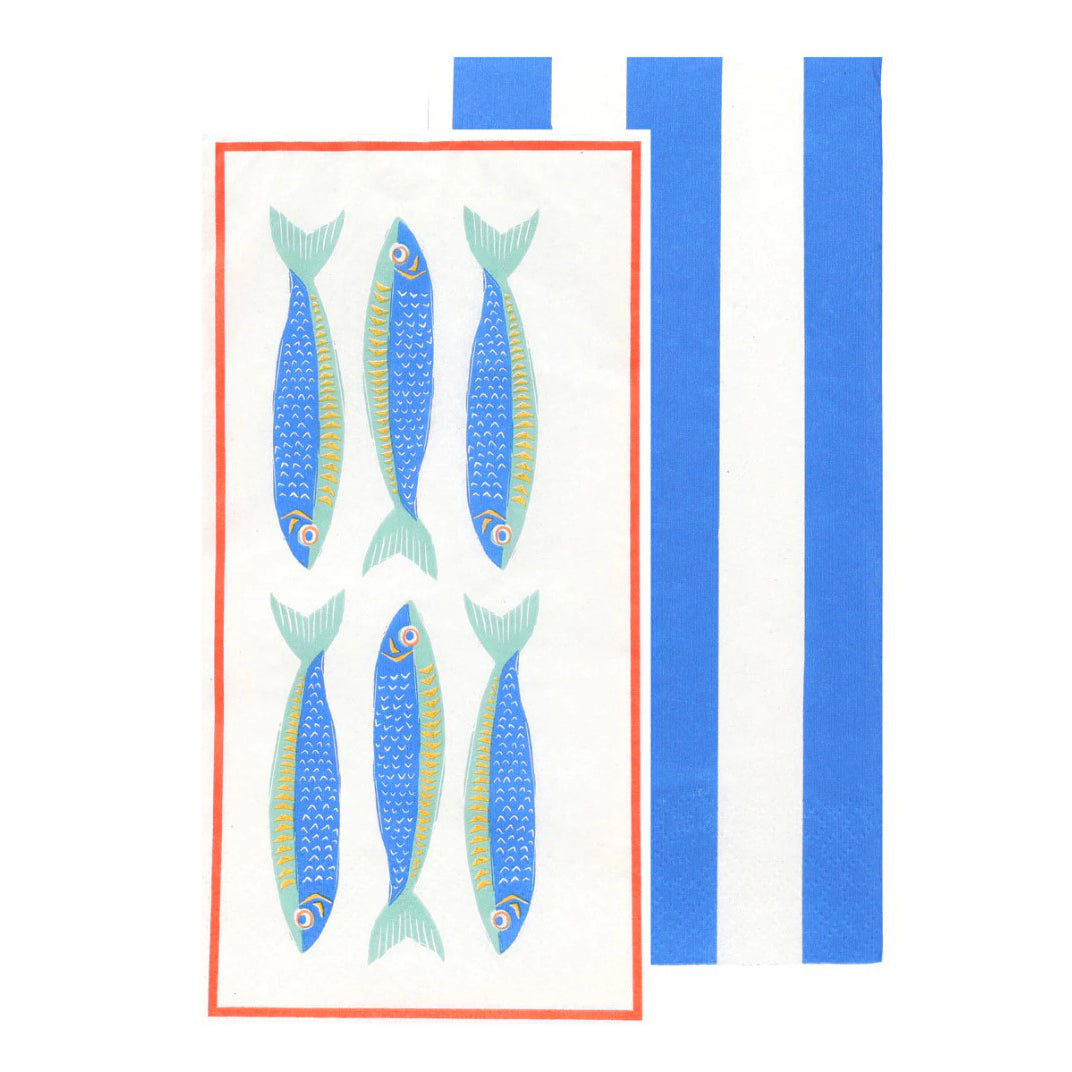 Sardine Print Paper Napkins x 16
