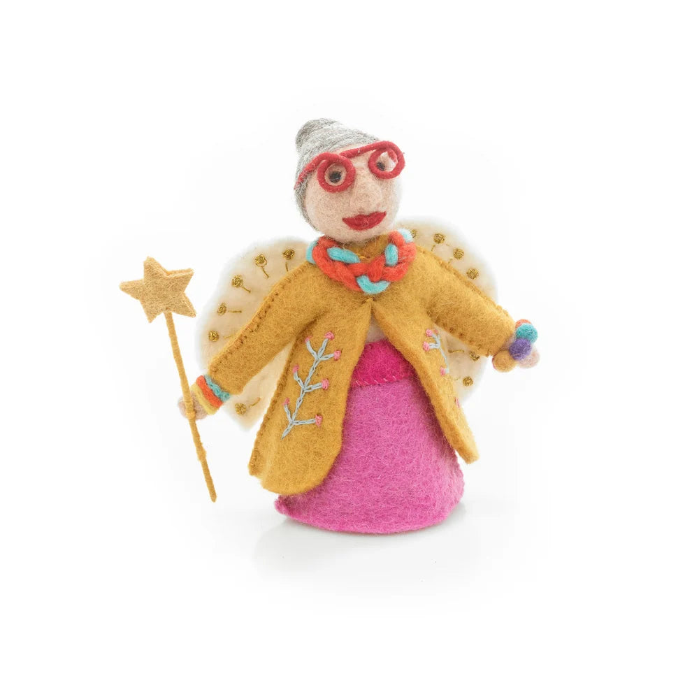 Funky Felt Fairy Godmother Christmas Tree Topper