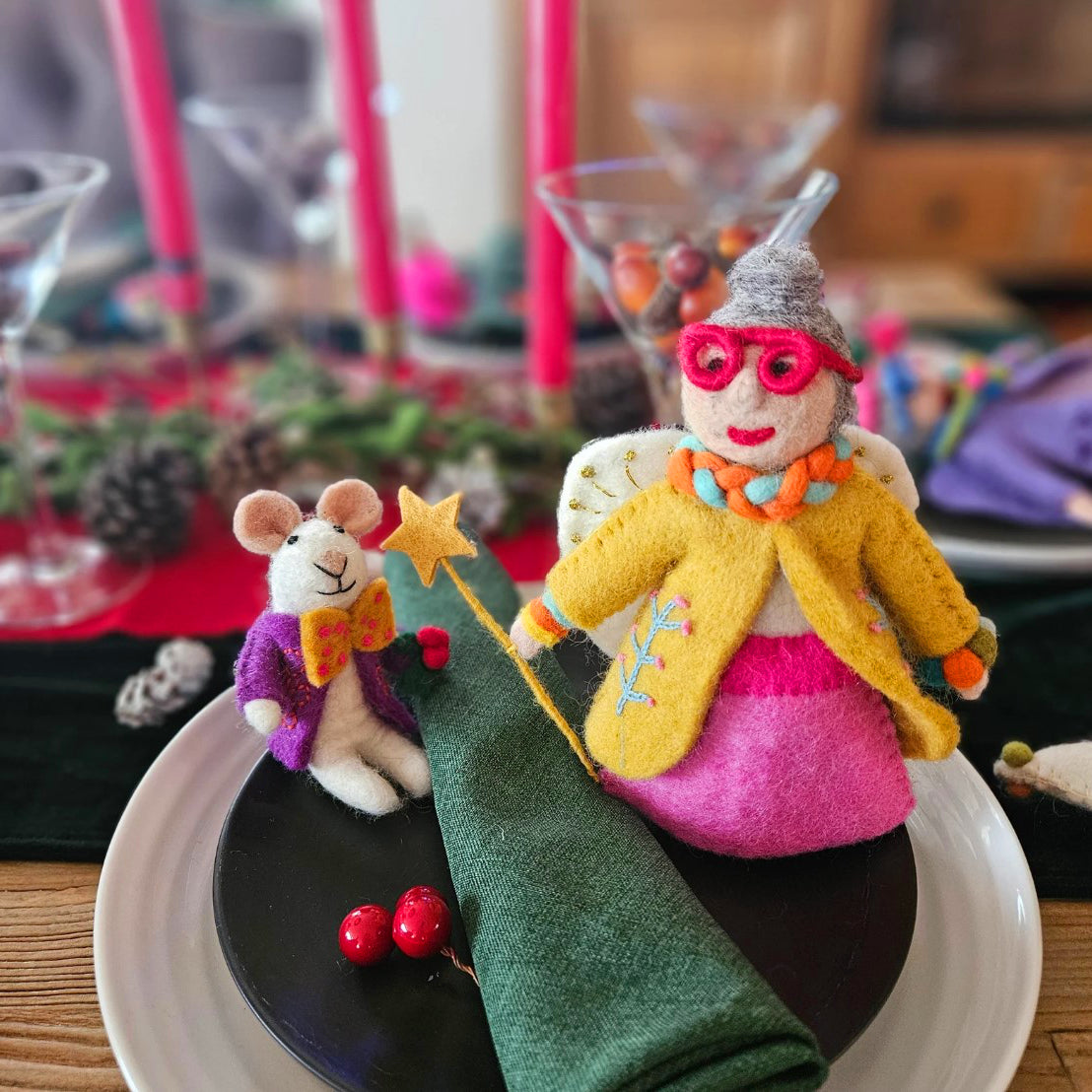 Funky Felt Fairy Godmother Christmas Tree Topper