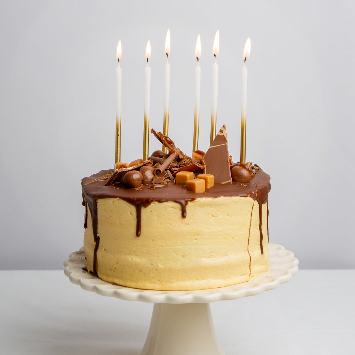 Luxe Gold Ombre Birthday Candles x 16