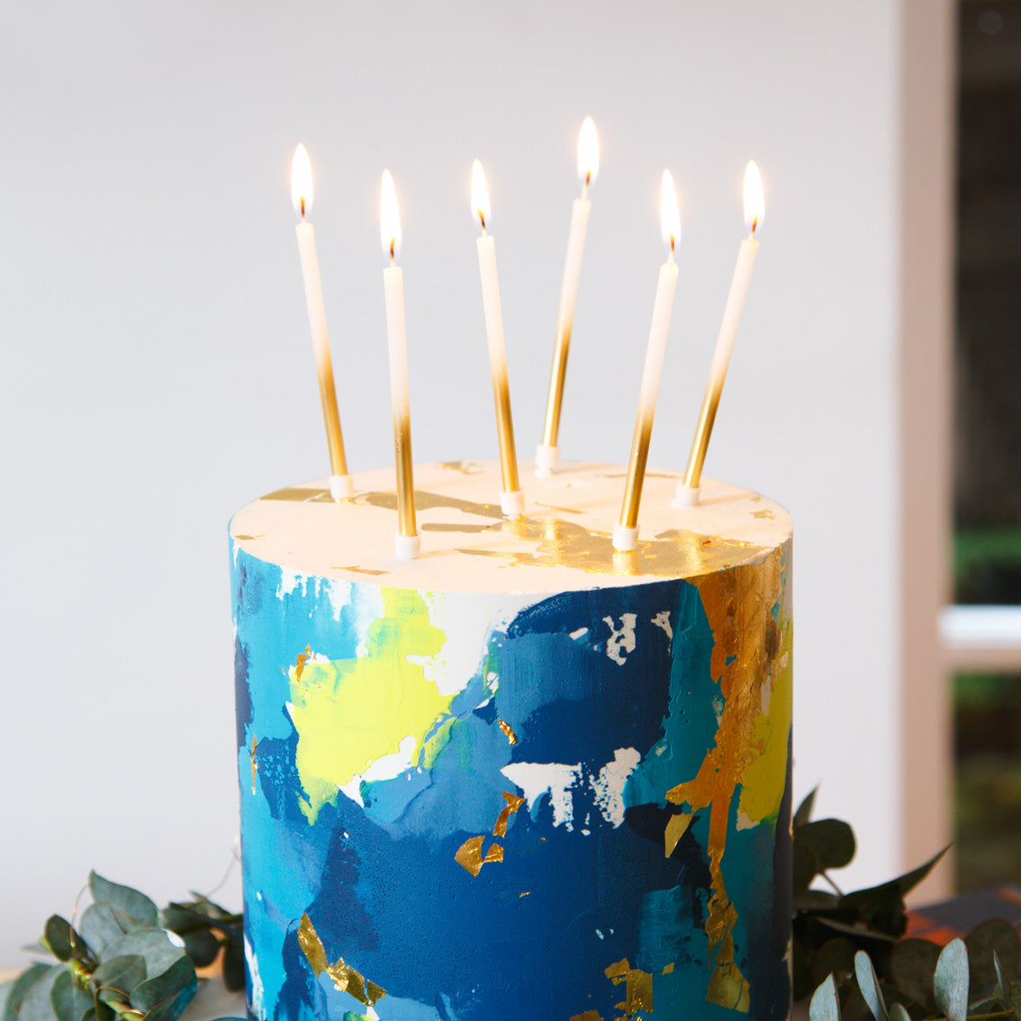 Luxe Gold Ombre Birthday Candles x 16