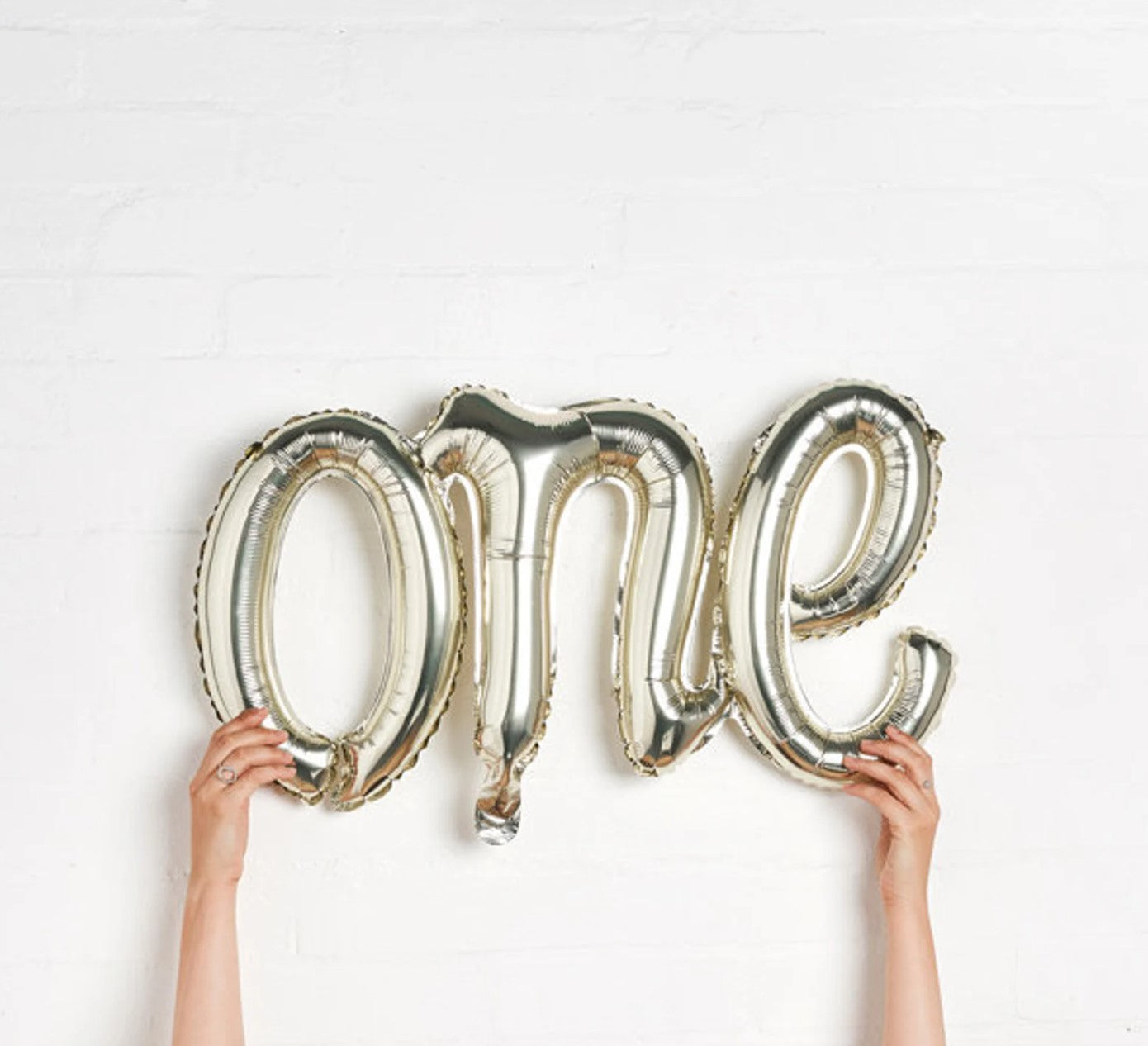 Gold One Script Balloon