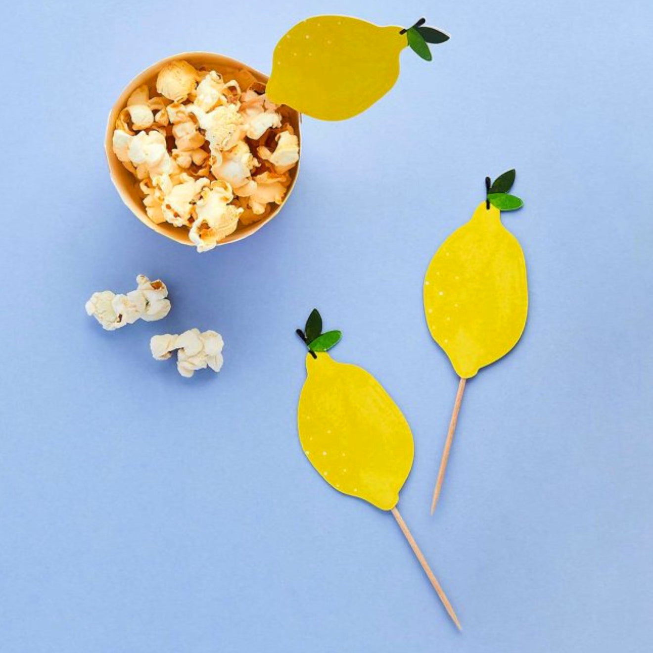 Lemon Shaped Food Picks x 12