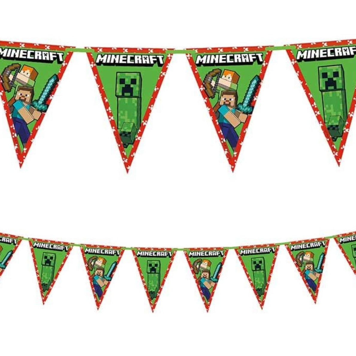 Minecraft Party Flag Bunting