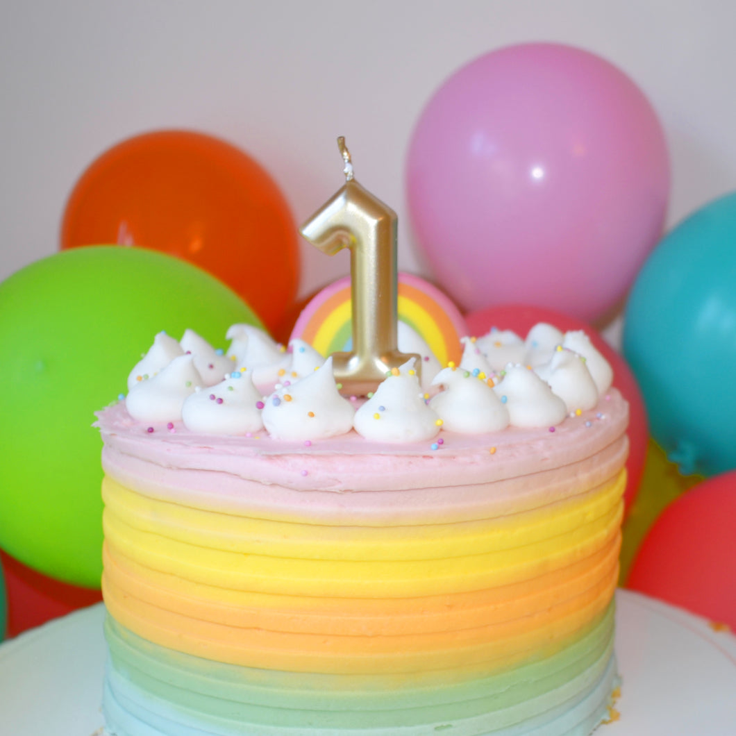 Gold 1st Birthday Candle