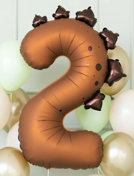 Dinosaur Number 2 Foil Balloon - 36 inch