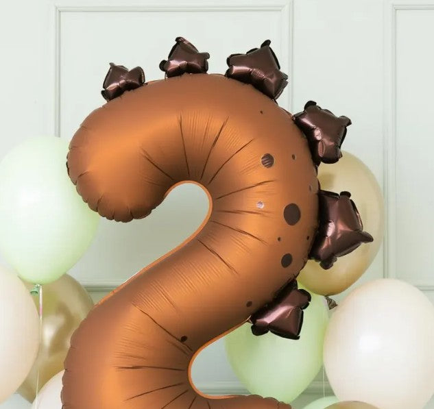Dinosaur Number 2 Foil Balloon - 36 inch