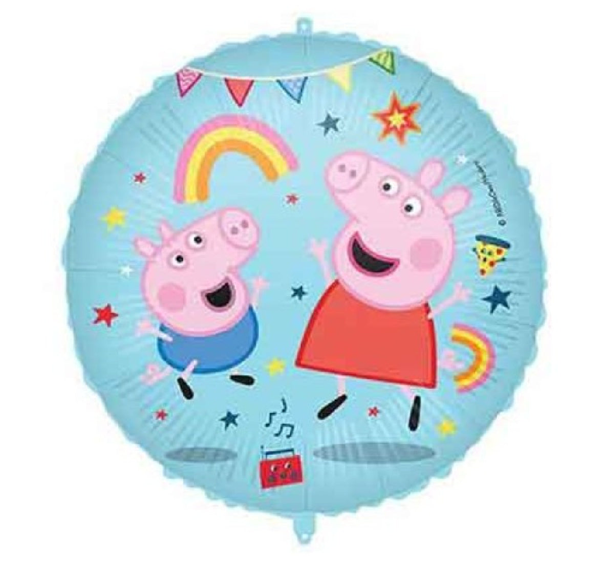 Peppa Pig Blue Round Foil Balloon