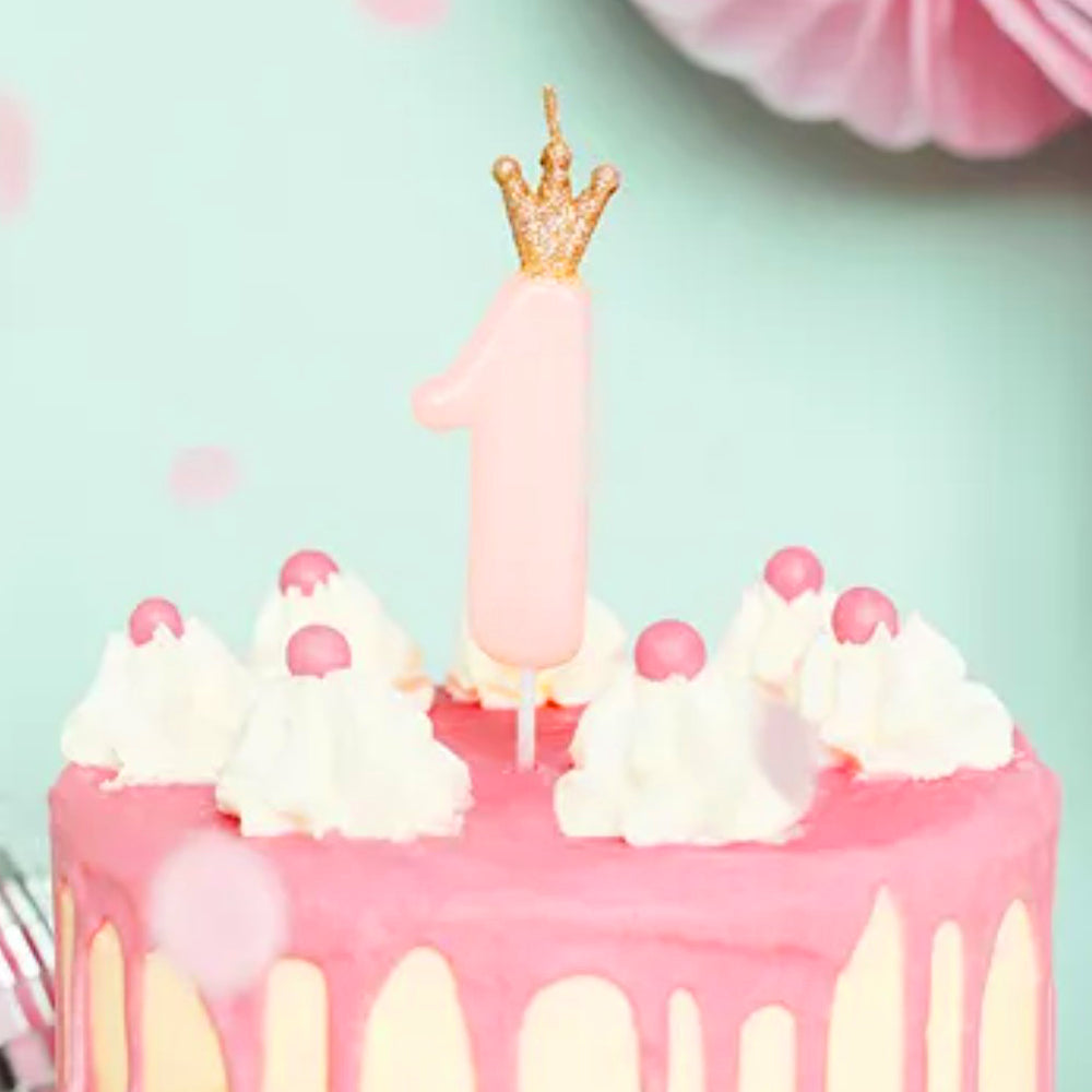 Pink No 1 Candle