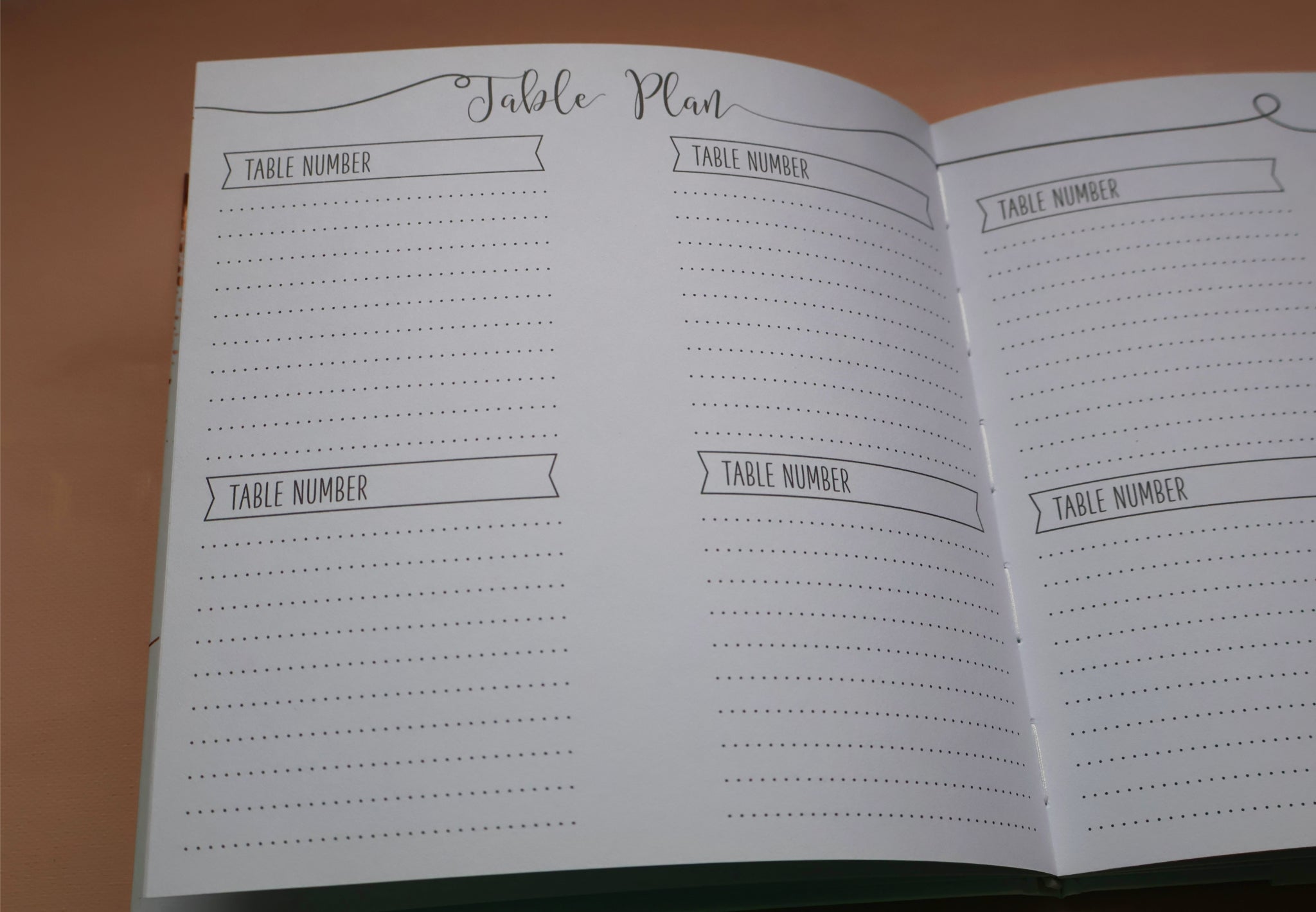 Rose Gold Wedding Planner Book
