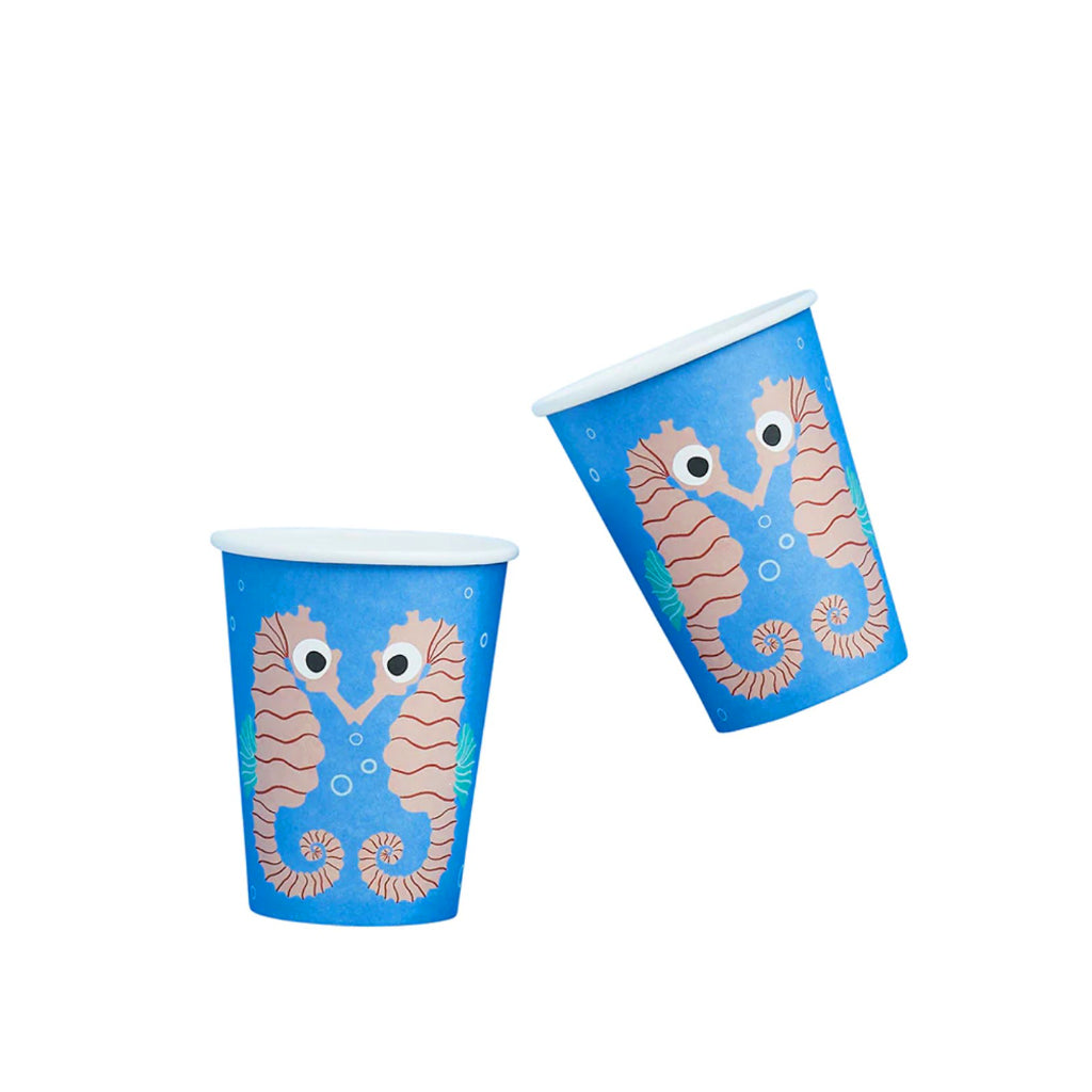 Seahorse party Cups x 8