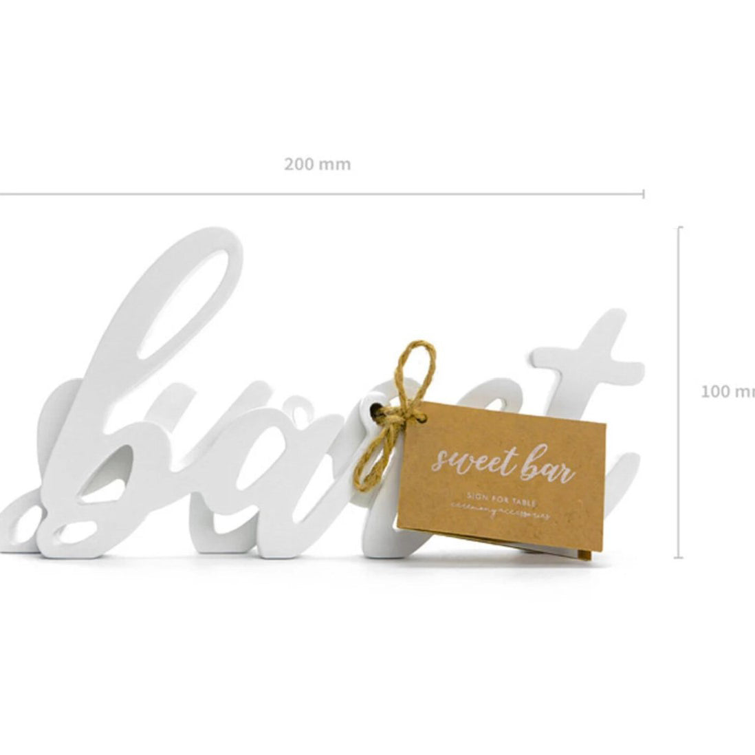 White Wooden Sweet Bar Sign