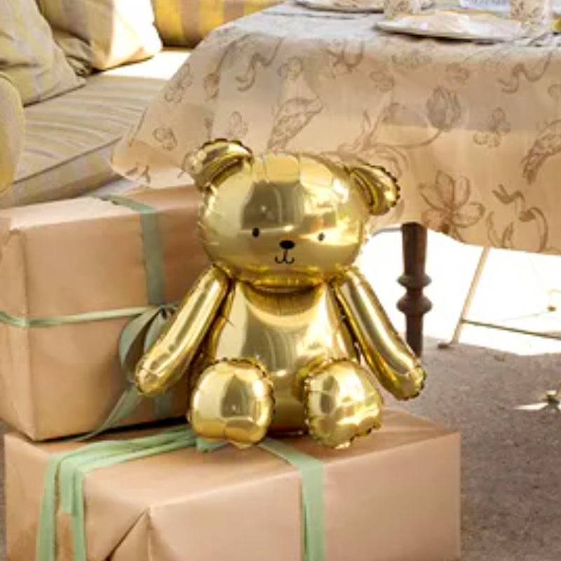 Gold Teddy Bear Foil Balloon