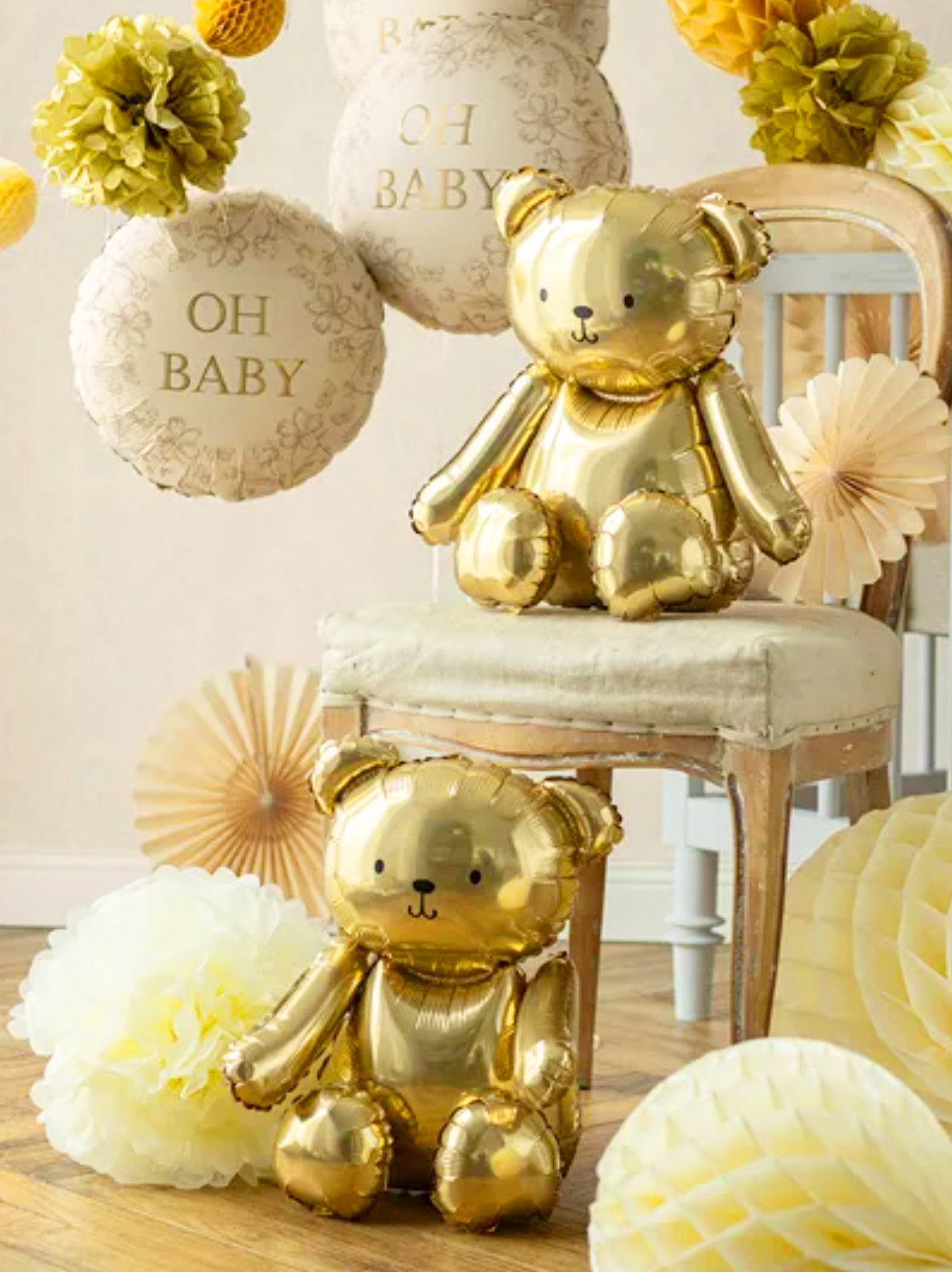 Gold Teddy Bear Foil Balloon