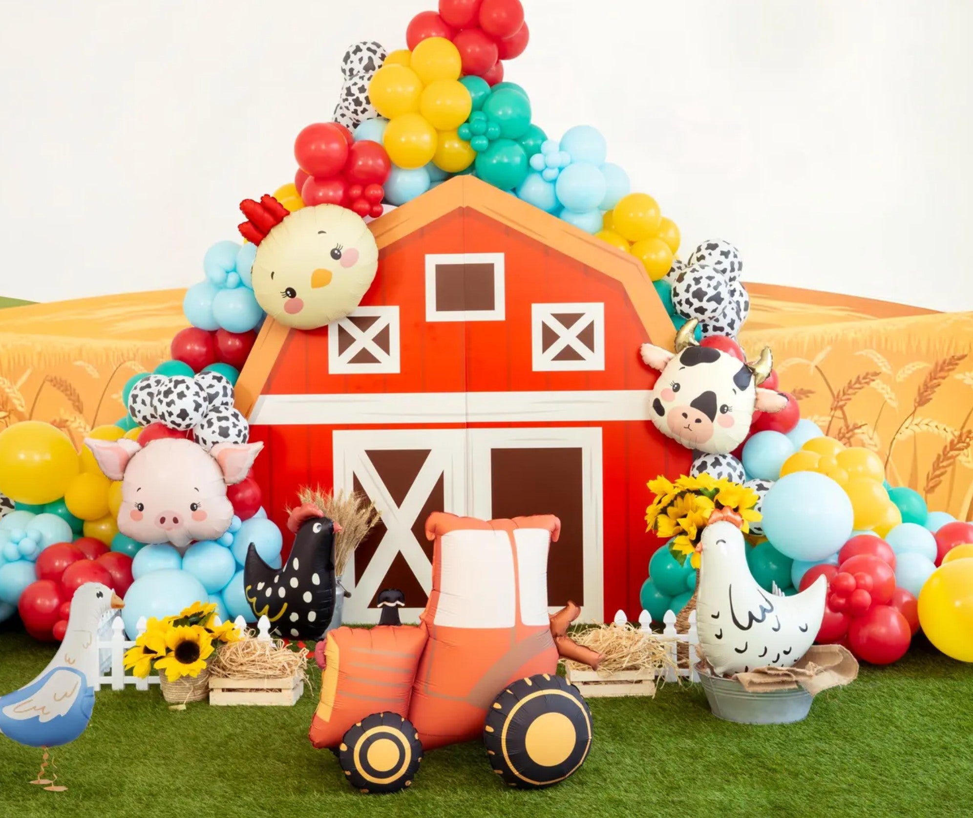 Tractor Foil Balloon Air Fill