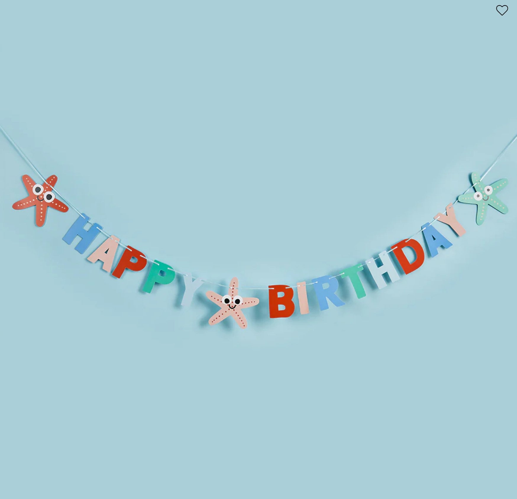 Starfish Happy Birthday Banner