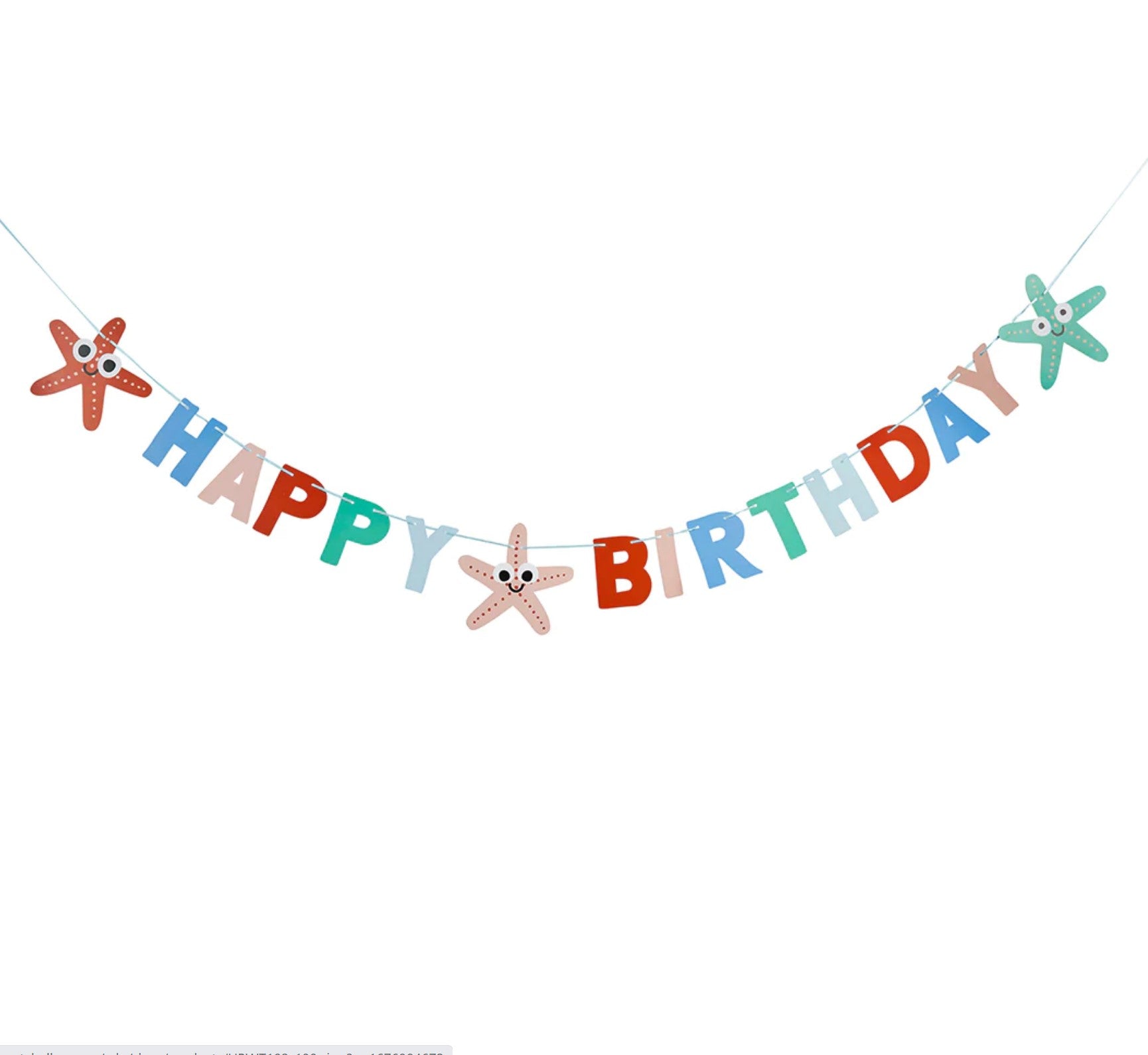 Starfish Happy Birthday Banner