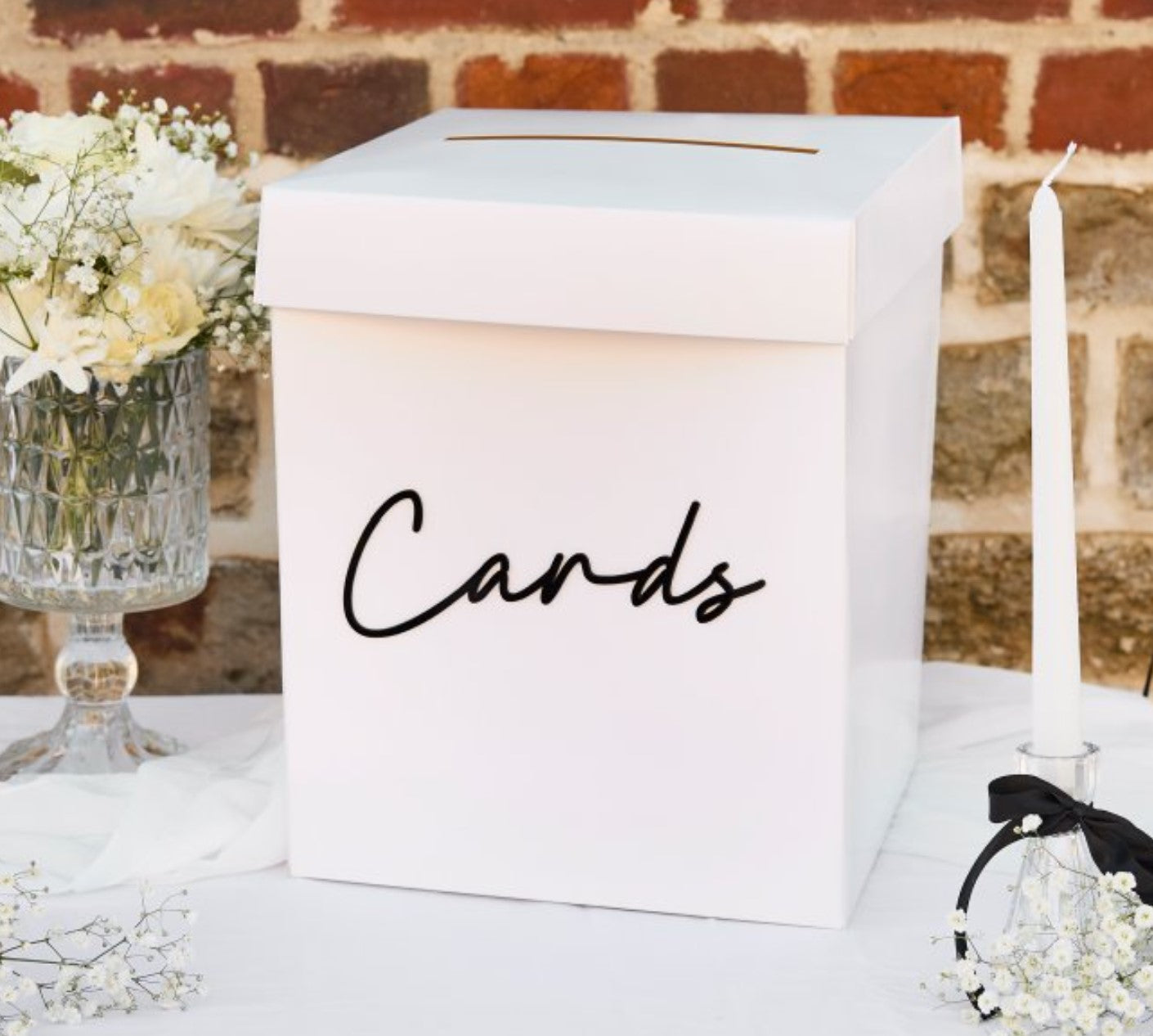 Wedding Cards Box with Black Acrylic Letters