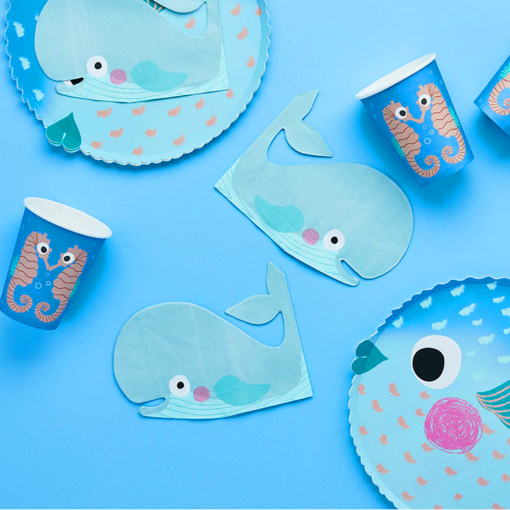 Blue Whale Paper Napkins x 16