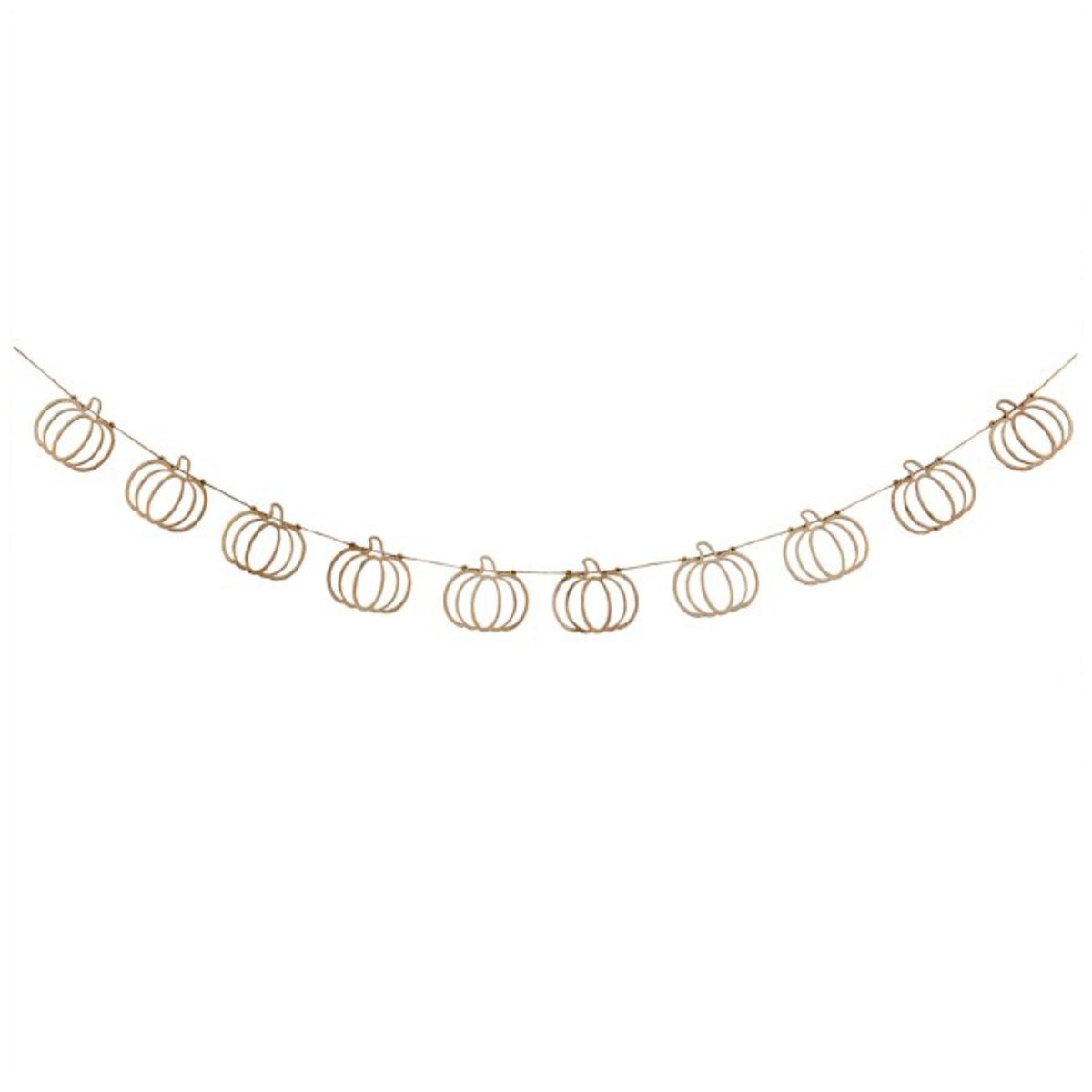 Wooden Pumpkin Garland 2m