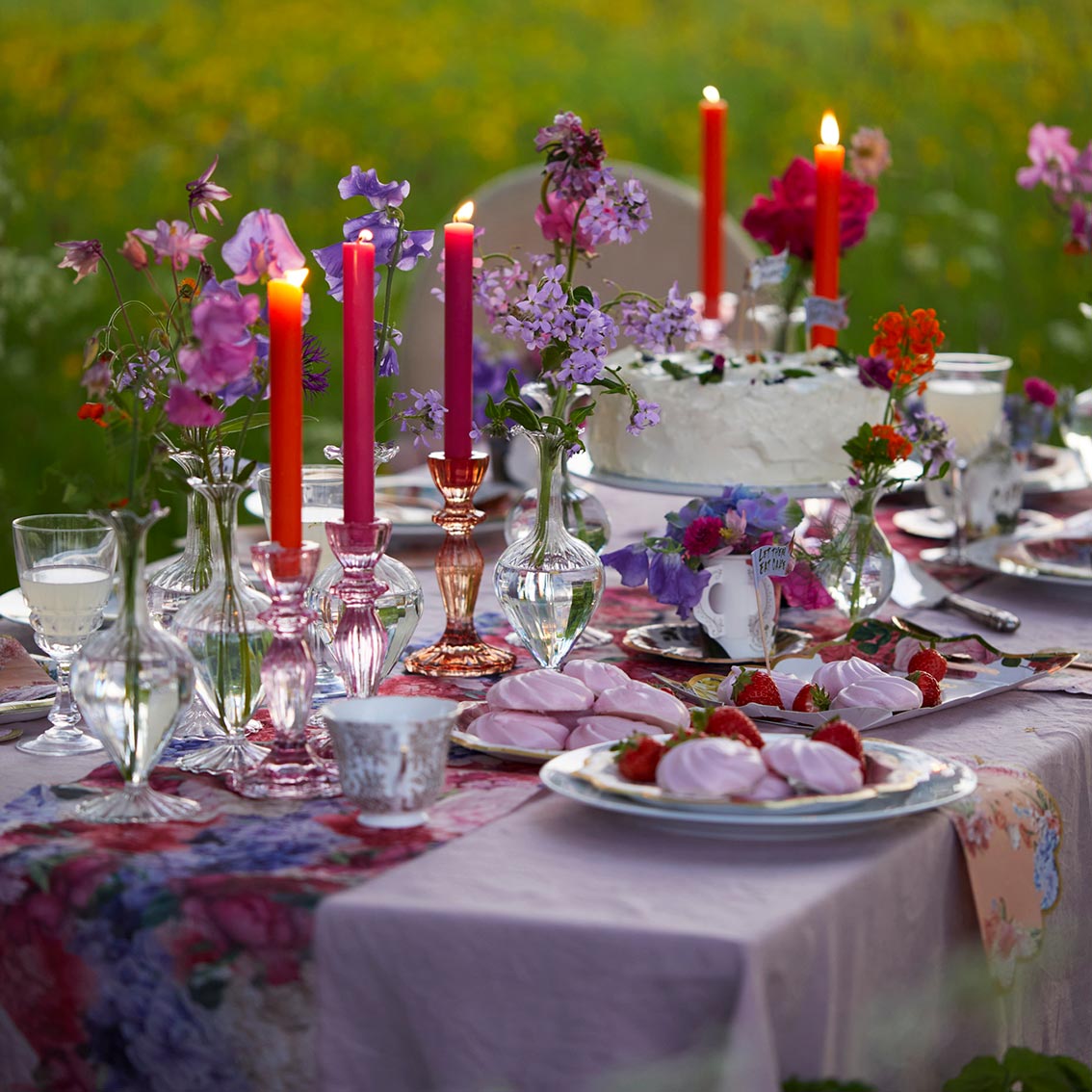 Pink Glass Candle Holder - Talking Tables