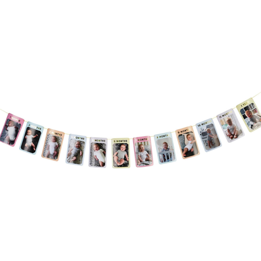 1st Birthday Baby Photo Banner