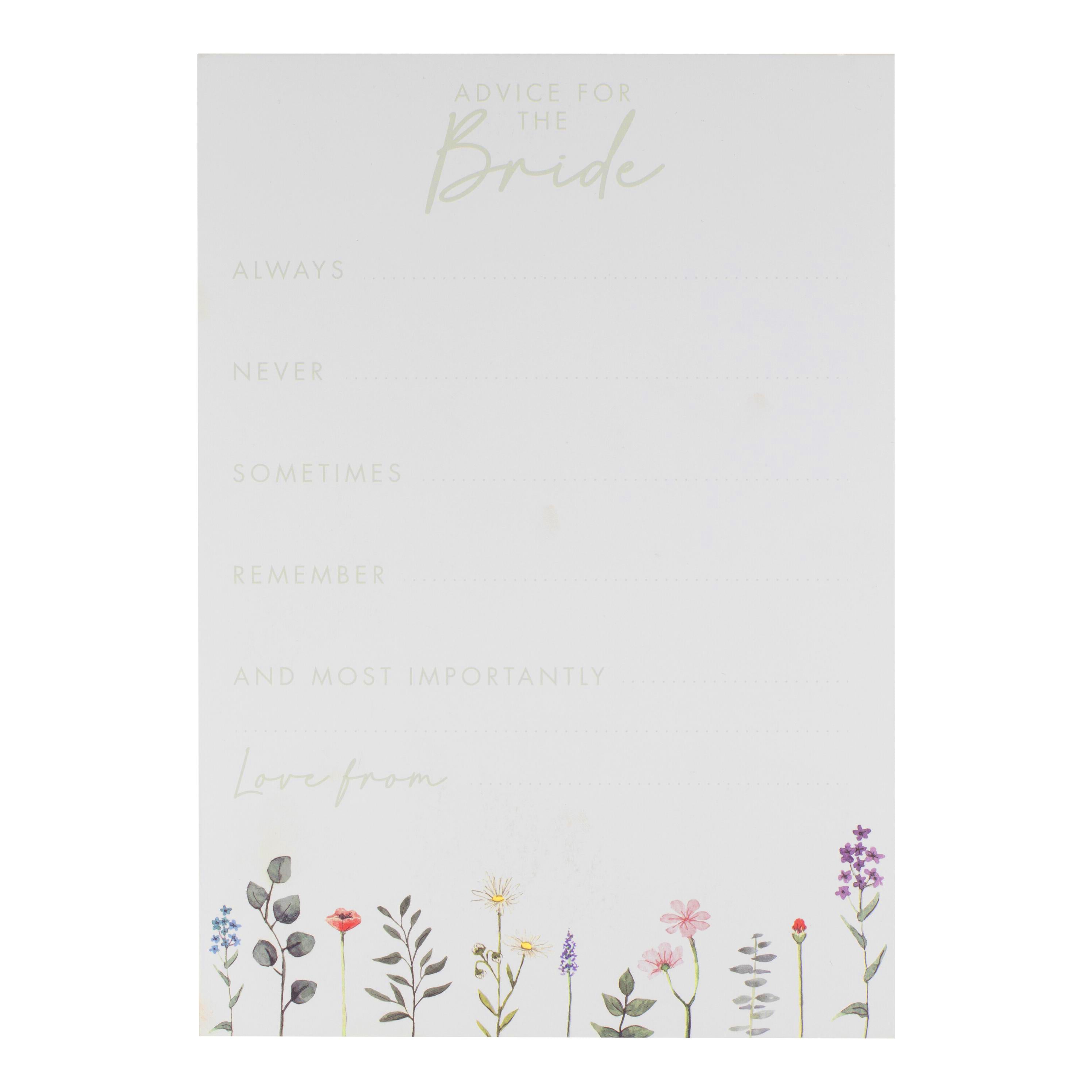 Advice For The Bride Cards x 10