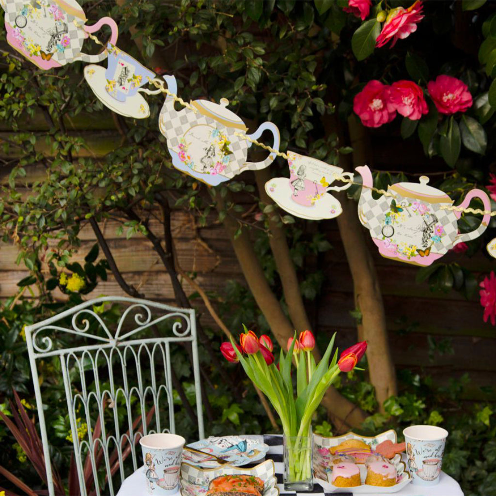 Alice in Wonderland Teapot Bunting - Talking Tables