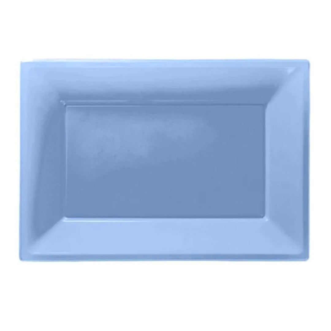 Light Blue Plastic Serving Platter