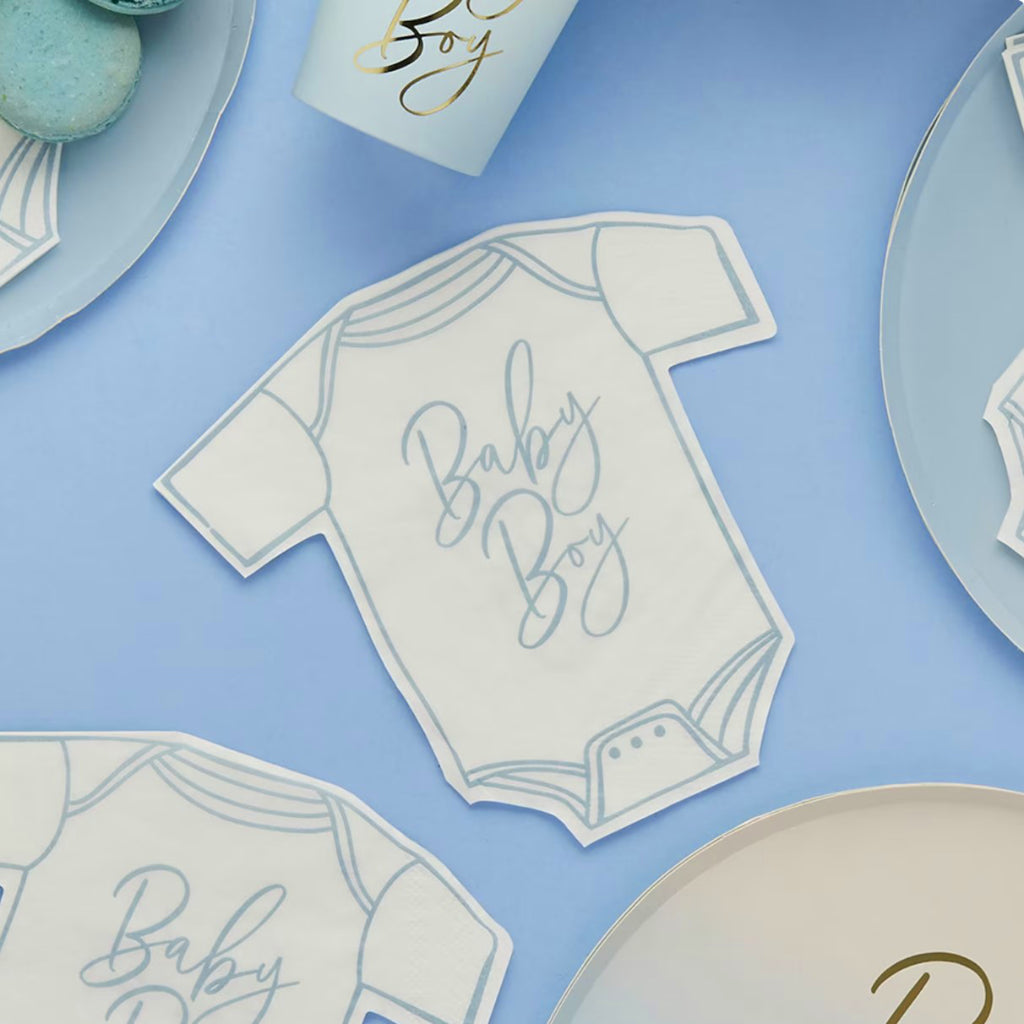 Blue Babygrow Shaped Napkins x16 (Copy)