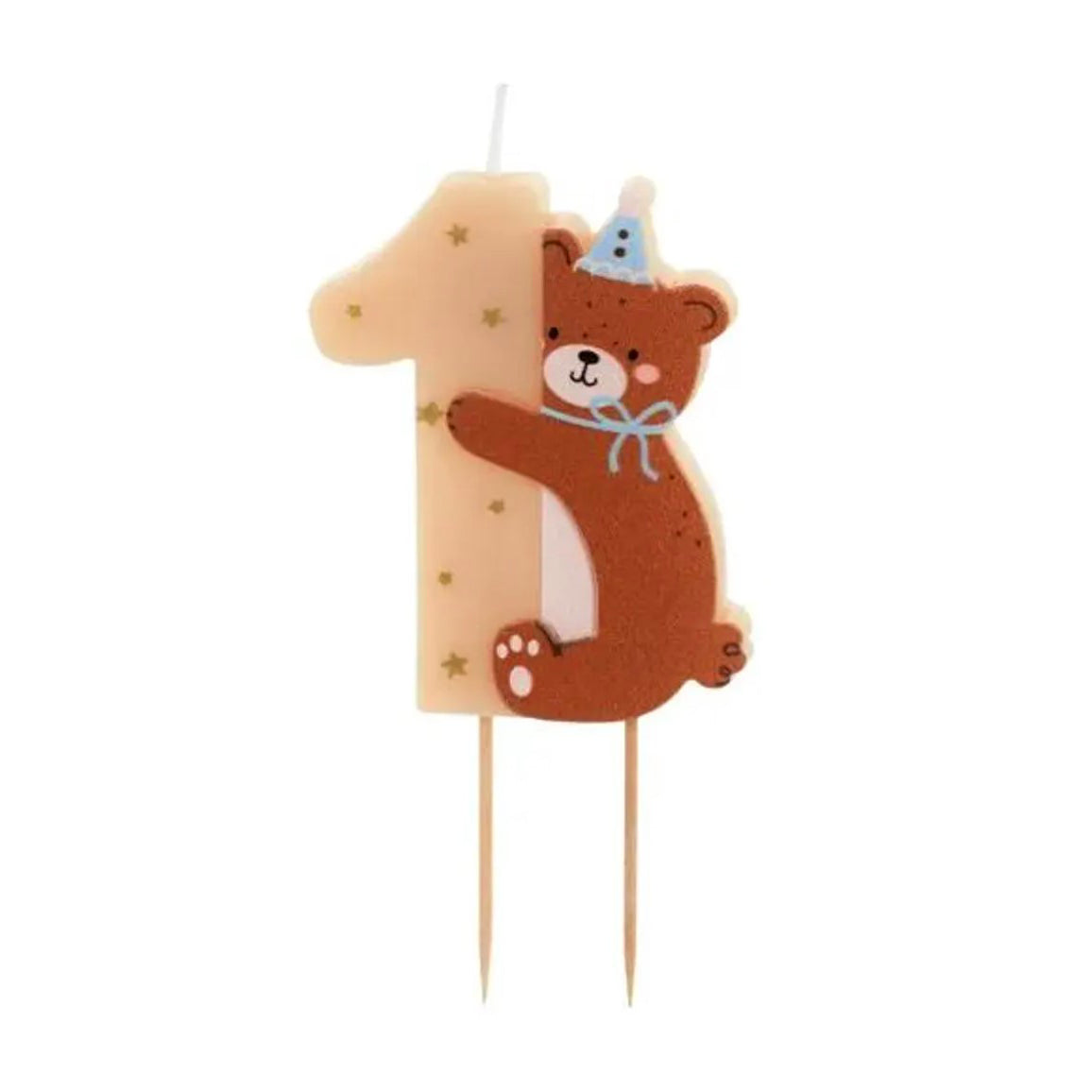 Teddy Bear 1st Birthday Candle