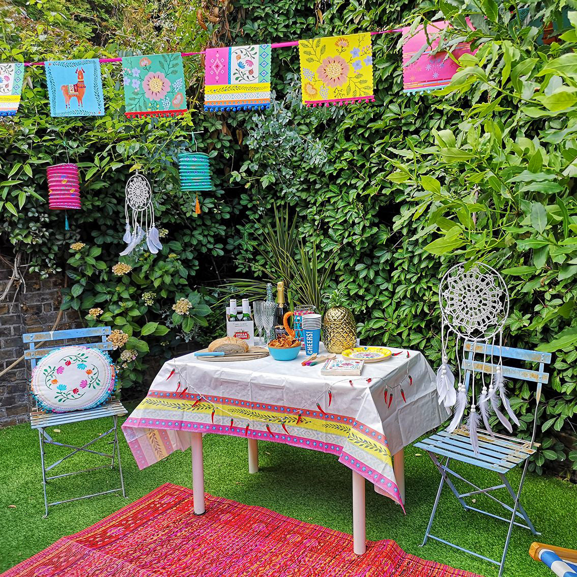 Boho Paper Lantern Decorations x 3