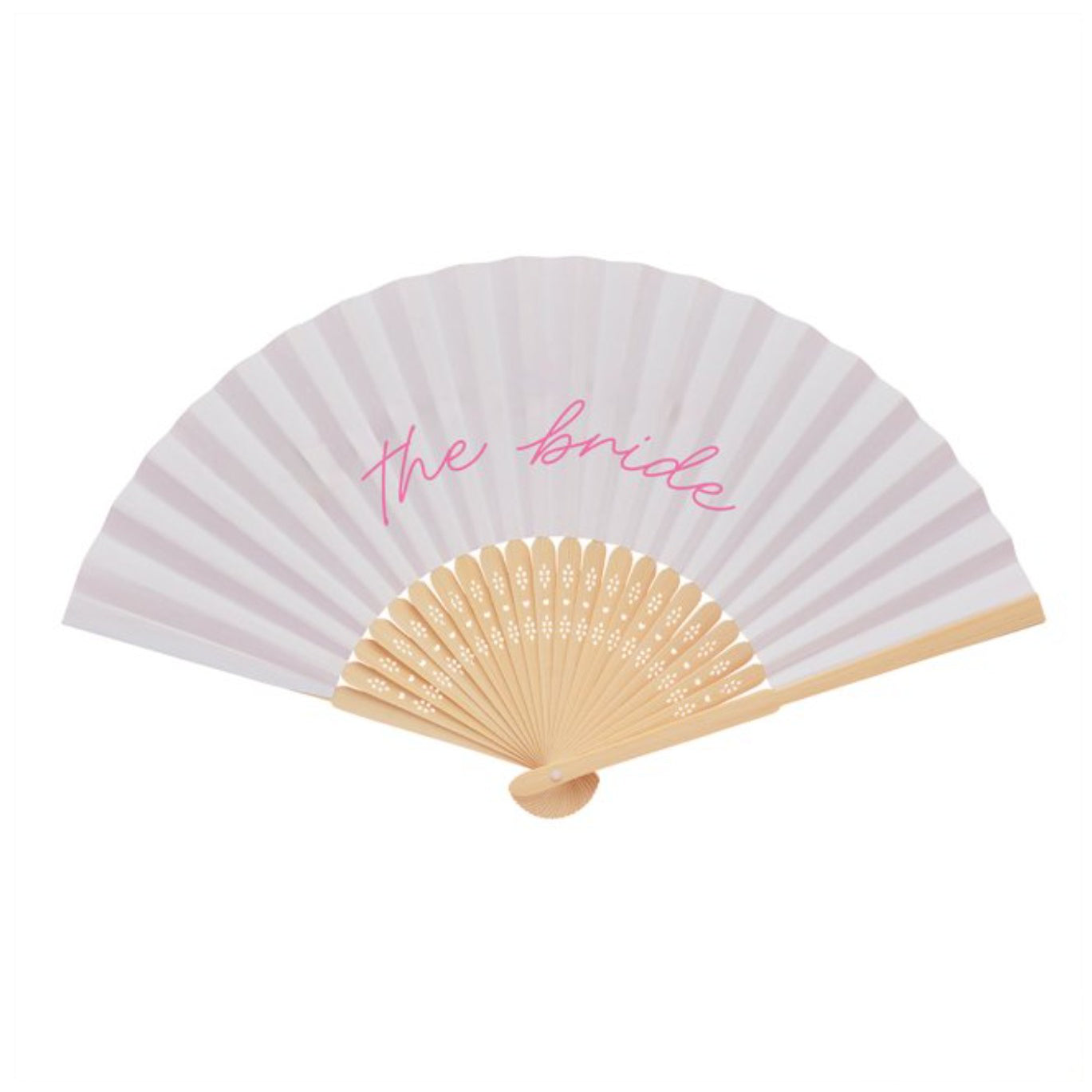 White Bride Hand Fan x 1