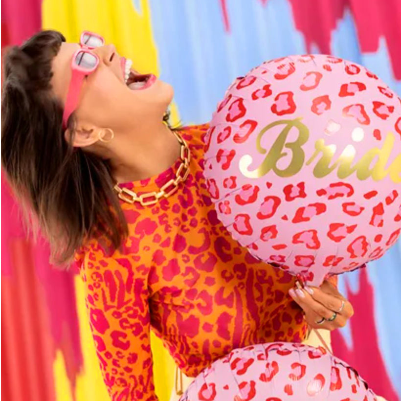 Pink Leopard Bride Balloon