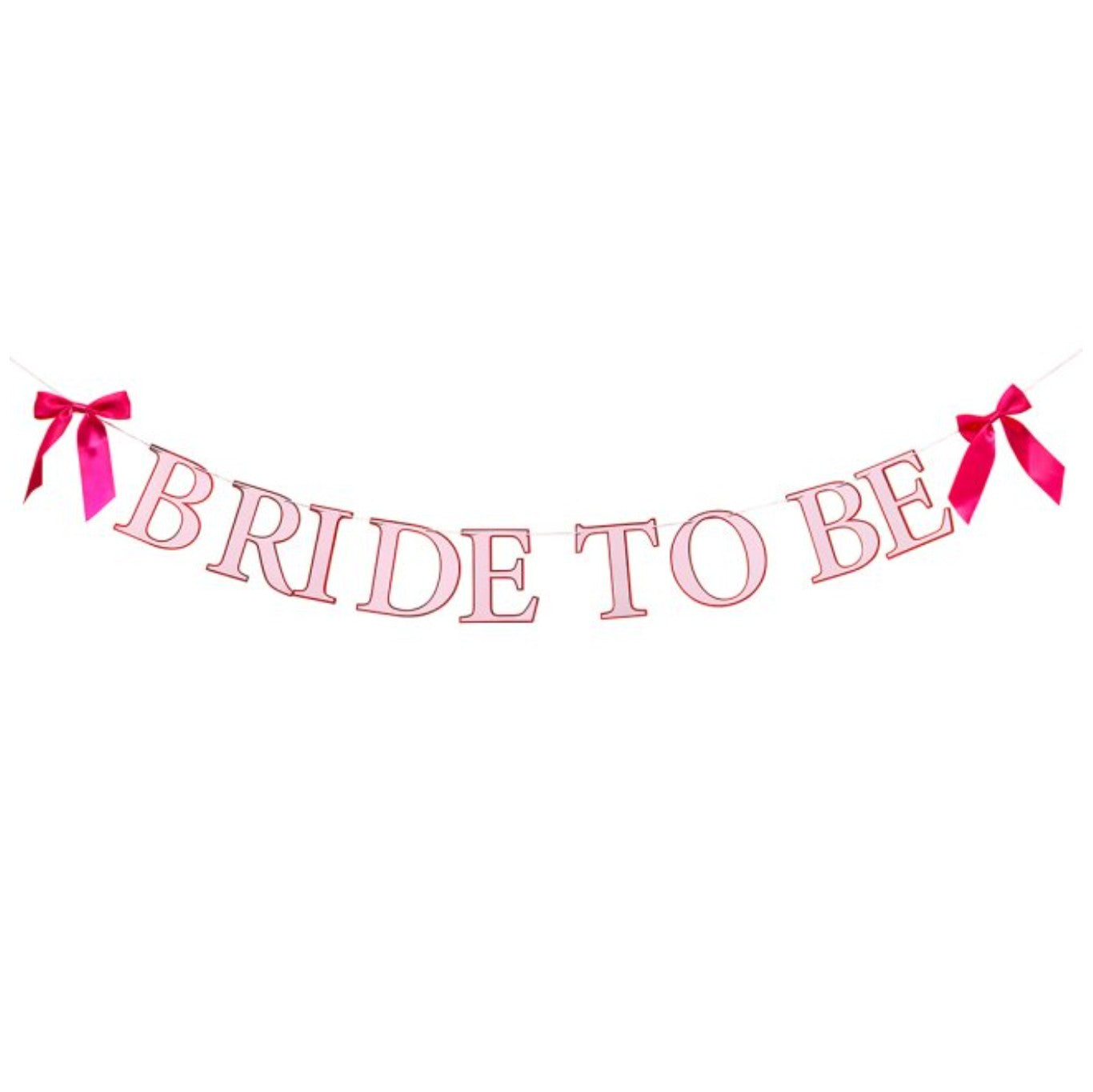Pink Bride To Be Banner With Satin Bows