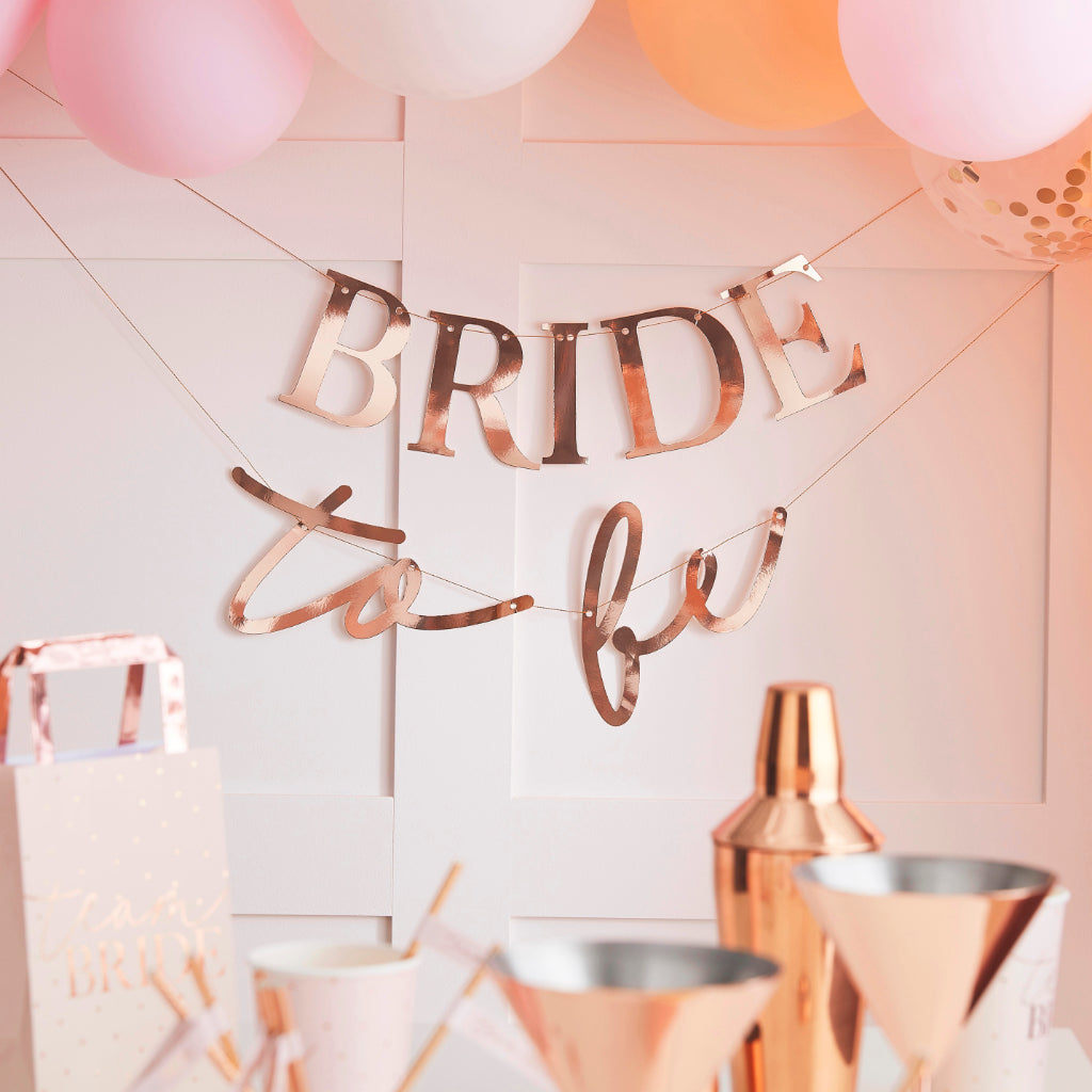 Rose Gold Bride to be Banner