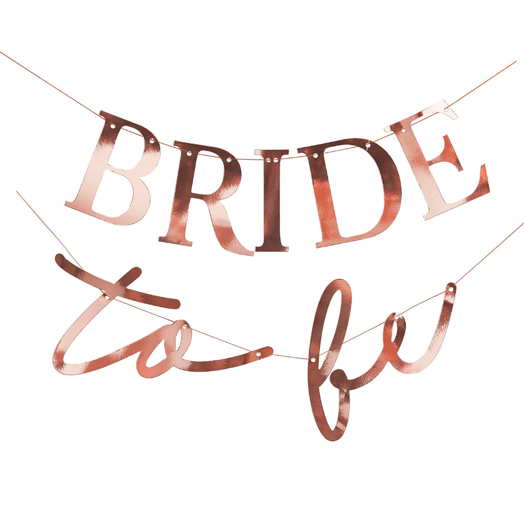 Rose Gold Bride to be Banner